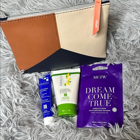 ANDALOU NATURALS FACE & Body & MCJW DreamTrue w/Ipsy TriColor Block Zipped Pouch - Picture 3 of 14
